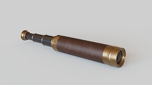 3D model Antique Aged Spyglass
