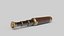 3D model Antique Aged Spyglass