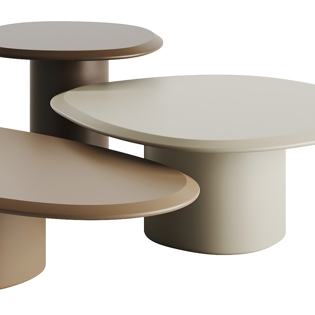 Carpanese Home Pebble Coffee Table Rising Collection Model - TurboSquid ...