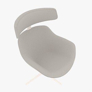 Cassina 277-12 Auckland Arm Chair Sandy Leather White Body 3D