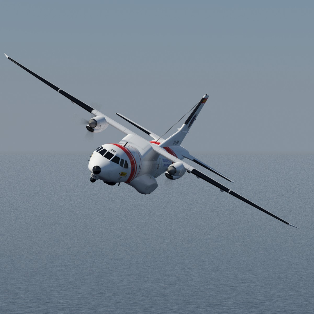 casa cn-235 spain 3d model