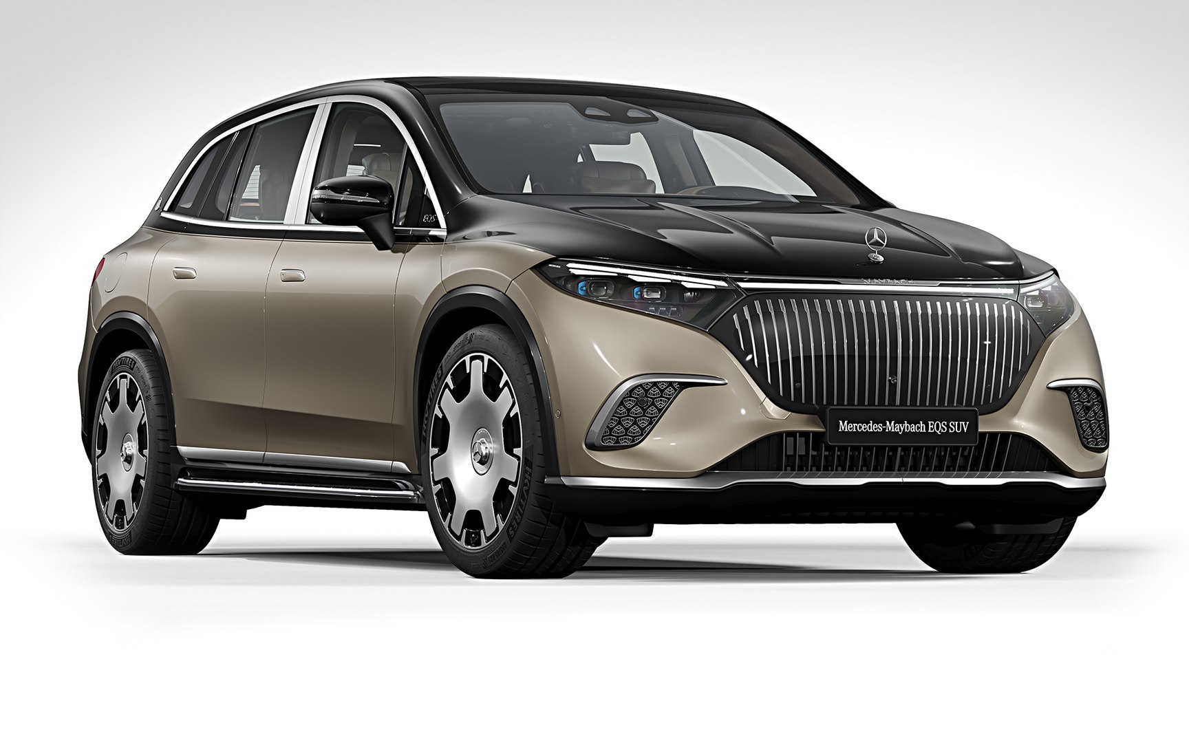 Mercedes-Maybach EQS SUV ミニカー 黒と金カスタム