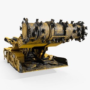 Tunnel Boring Miner with Integrated Conveyor Feeder Yellow Used Rigged