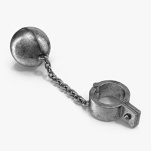 Old Heavy Prisoner Ball and Chain 3D Model