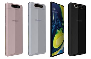 3D Samsung Galaxy A80 All Colors Low Poly