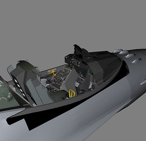 3D f-16 cockpit model