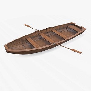 3D Norwegian Pram Boat Low-poly PBR
