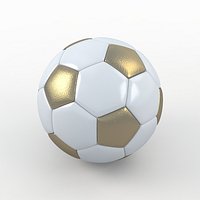 Soccerball SuperHighPoly white gold