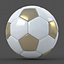 Soccerball SuperHighPoly white gold