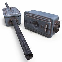 Vintage Motor Control Switch with Galvanized Power Cable
