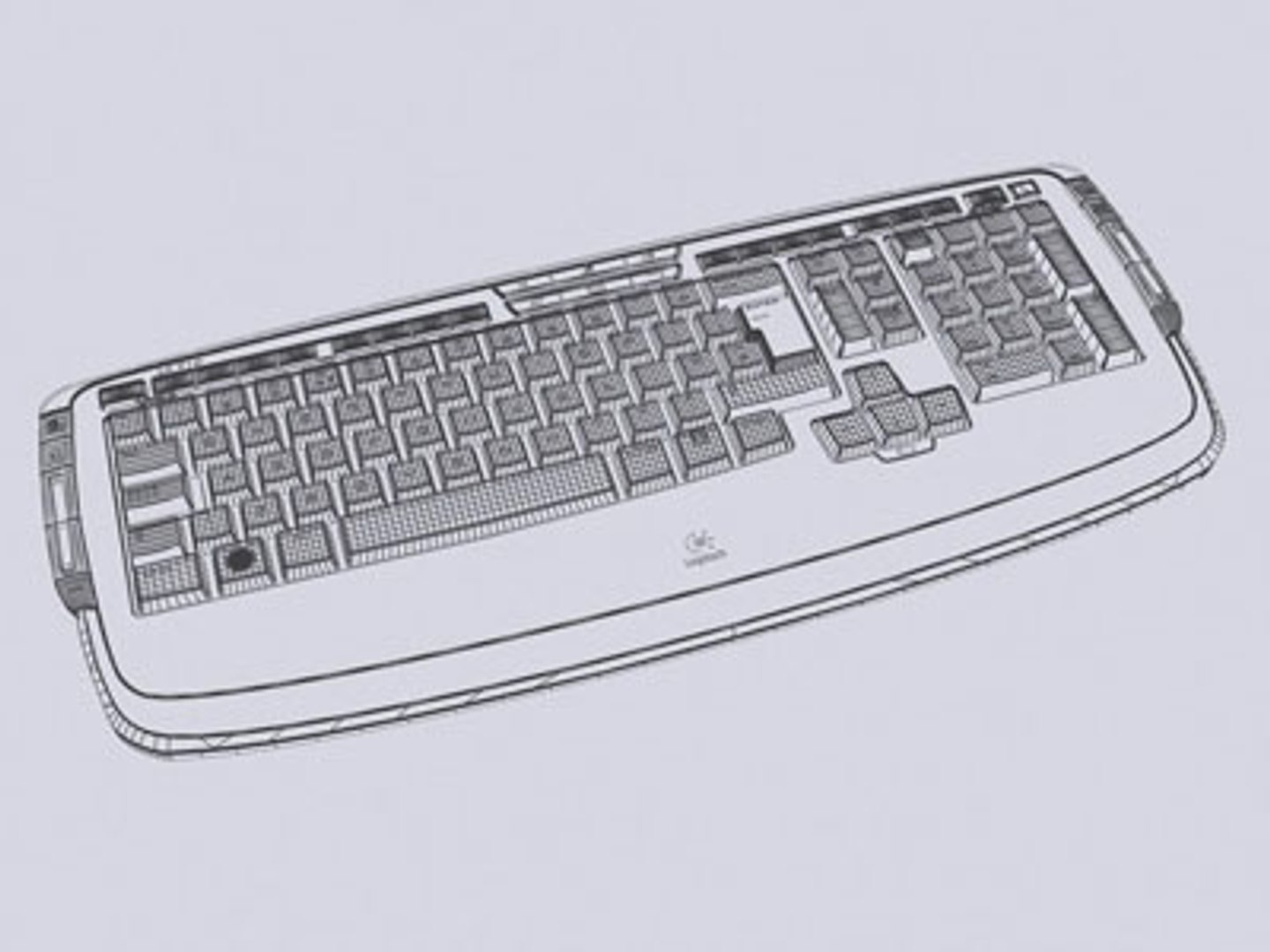 3d Model Logitech Lx 710 Keyboard