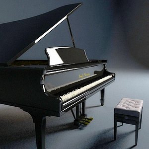 3d model concert piano