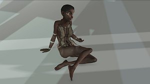 aboriginal girl 3D model