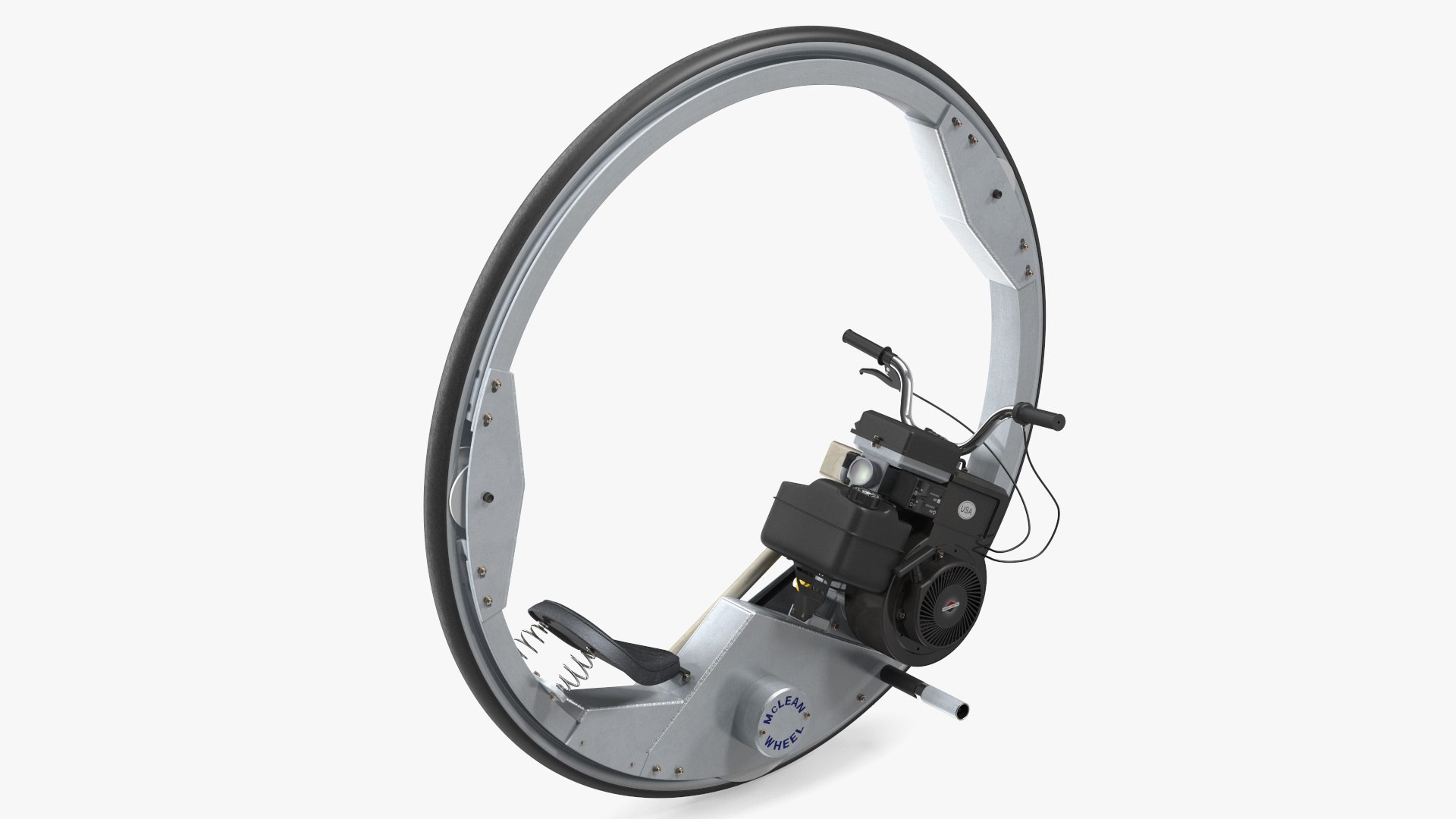 McLean Monocycle Rigged 3D model preview
