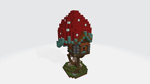 mushroom house 3D