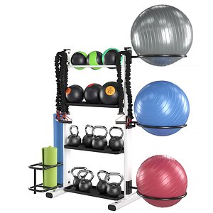 Fitness accessories rack