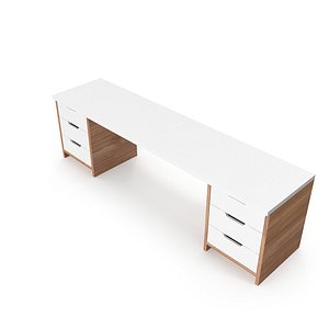 3D Modern Office Workstation Table