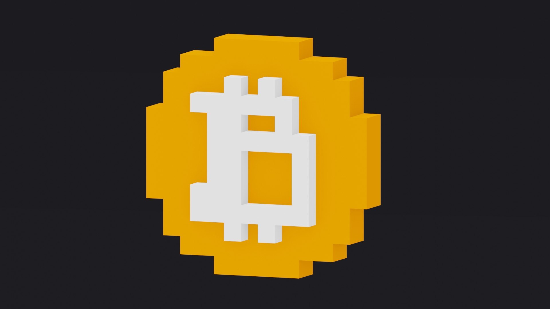 Bitcoin Voxel Art Two Sided Coin 3D Model - TurboSquid 1818233