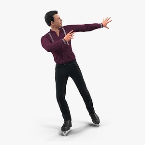 Male Figure Skater Dancing 3D Model