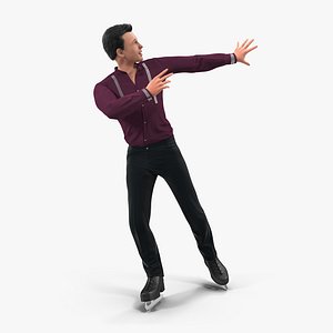 Male Figure Skater Dancing 3D Model