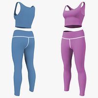 Female Activewear - Recolorable Top and Legging Set for Metahuman MH U5 MHPKG