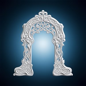 Art Nouveau Curved Arch Architectural 3D Print Model