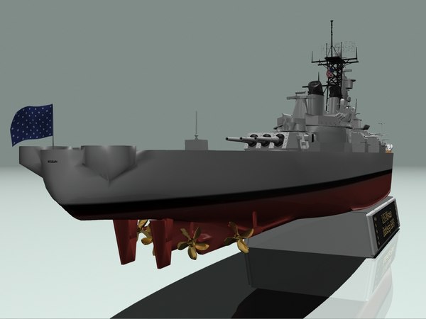 3d model uss missouri