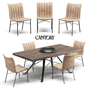 chair table cantori 3d max