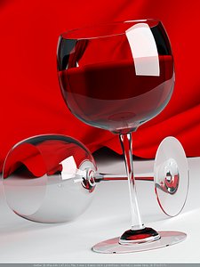 wine scene posters 3d model