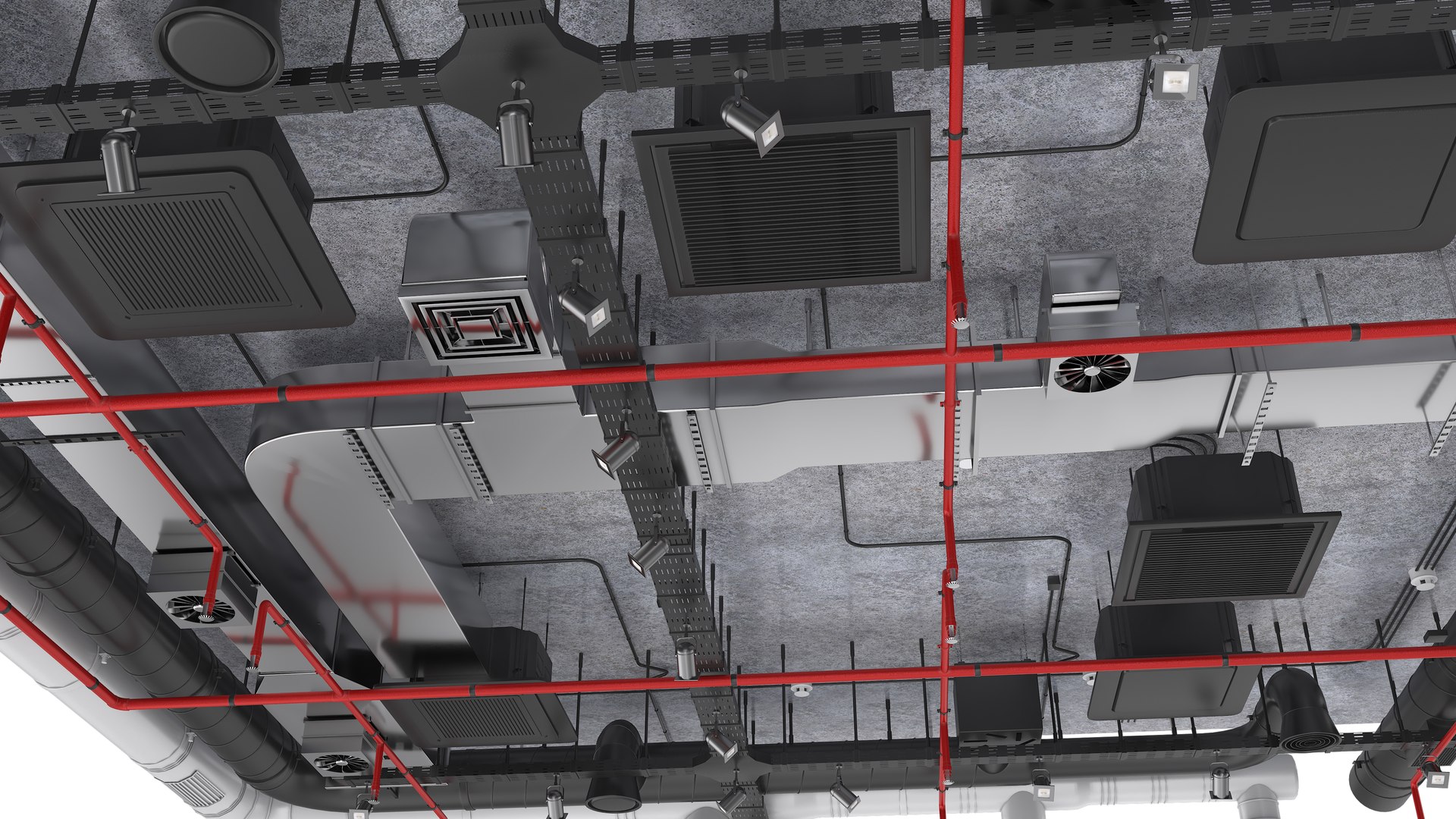 3D Ventilation System Set Model - TurboSquid 2294582