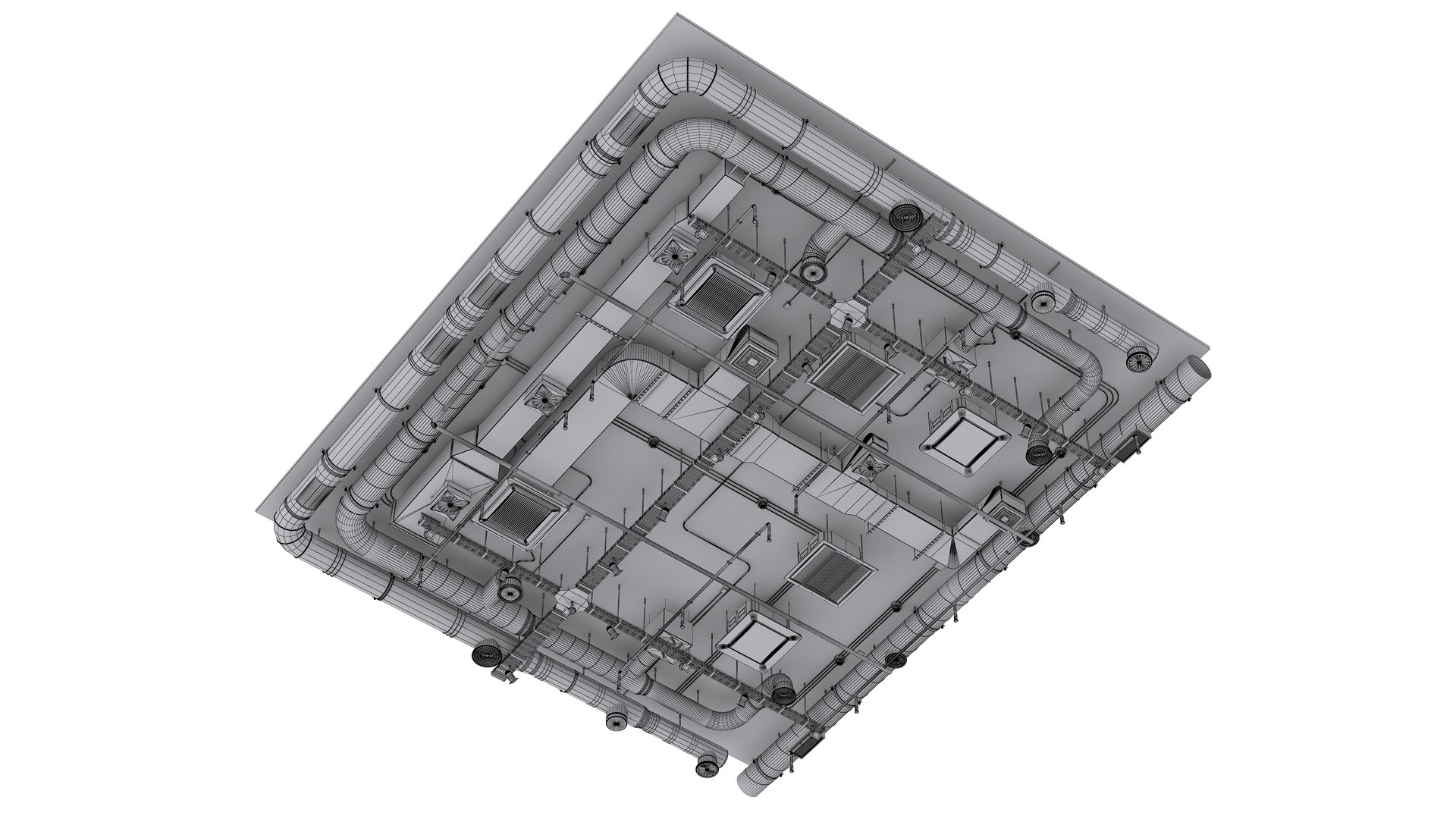 3D Ventilation System Set Model - TurboSquid 2294582