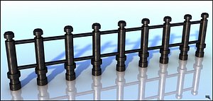iron fence 3d model