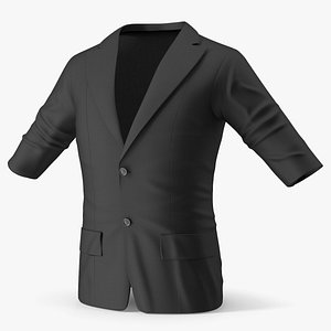 Slim Executive Dwarf Suit Jacket Black model