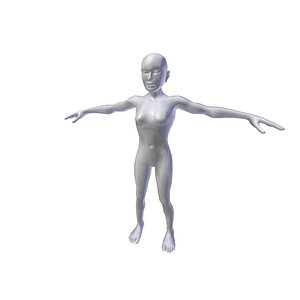 Woman 1 24m basemesh 3D