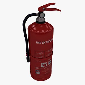3d model of realistic extinguisher