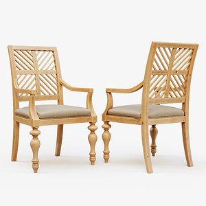 classic wooden chair 3D model