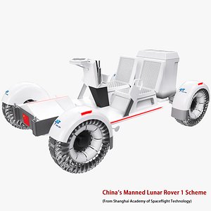 3D Chinese Manned lunar rover model