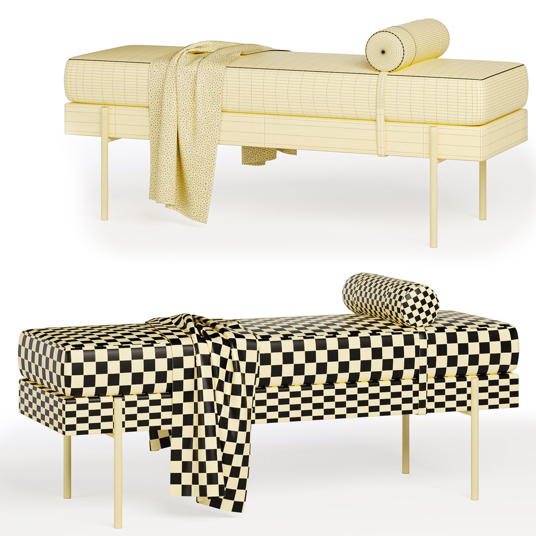 Colburne Upholstered Bench Model - TurboSquid 2290734