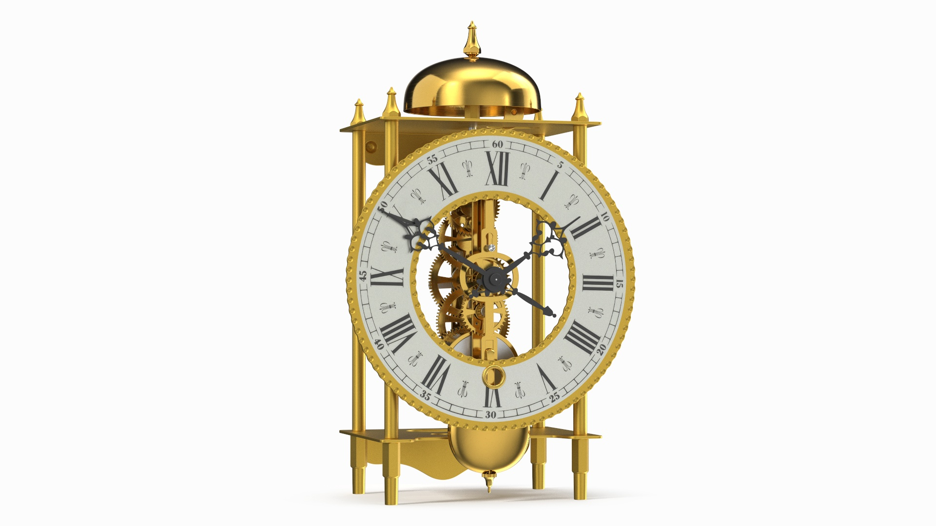 Open Mechanical Skeleton Clock Model - TurboSquid 2280768