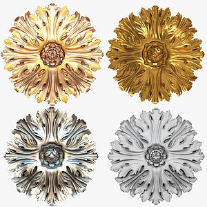 3D Carved decor 4 model