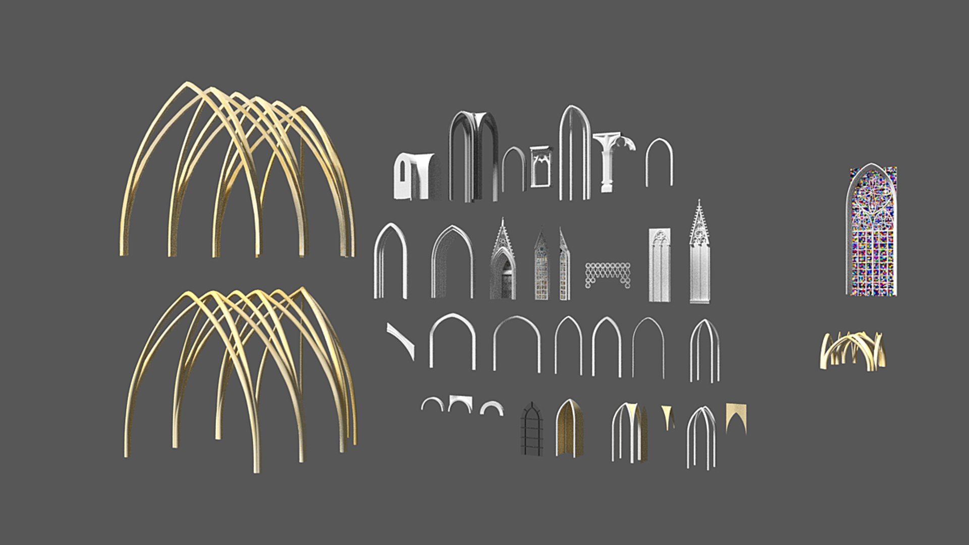 Gothic Pack 3D Model - TurboSquid 1359250
