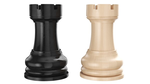 3D wooden chess rook - TurboSquid 1344676