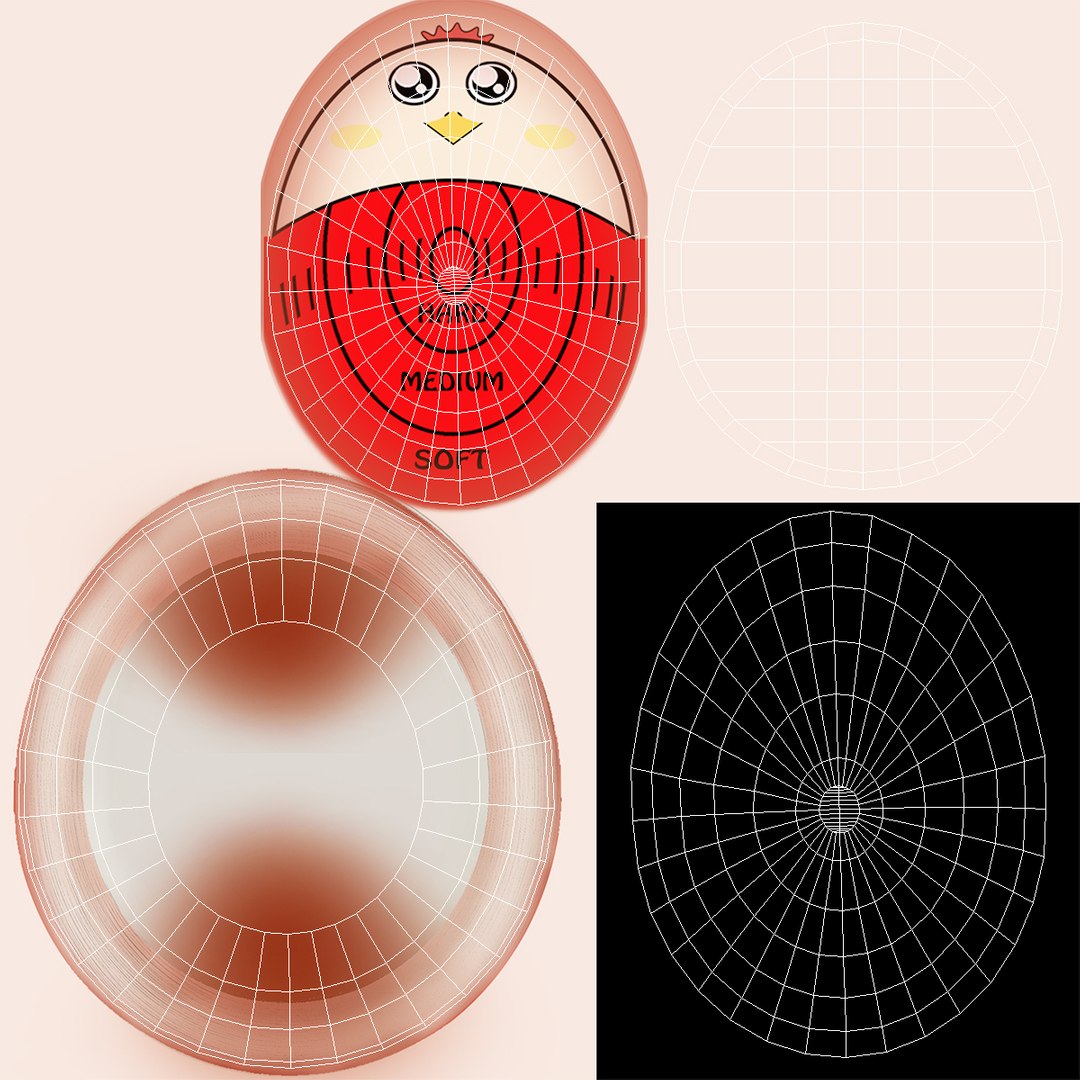 Boiled Egg Cooking Timer 3D Model - TurboSquid 1589101