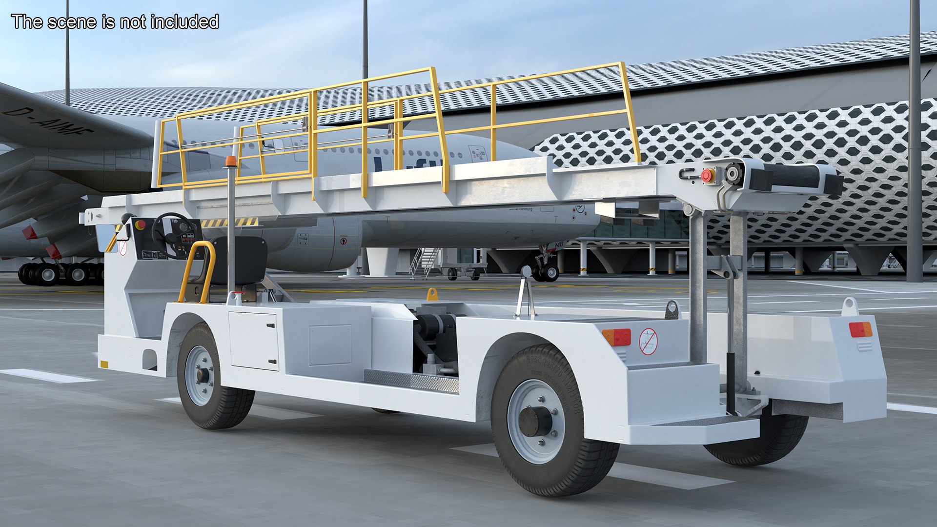 3D TLD Aircraft Baggage Belt Loader - TurboSquid 2140983