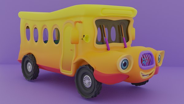 3D Cartoon Bus model - TurboSquid 1817529