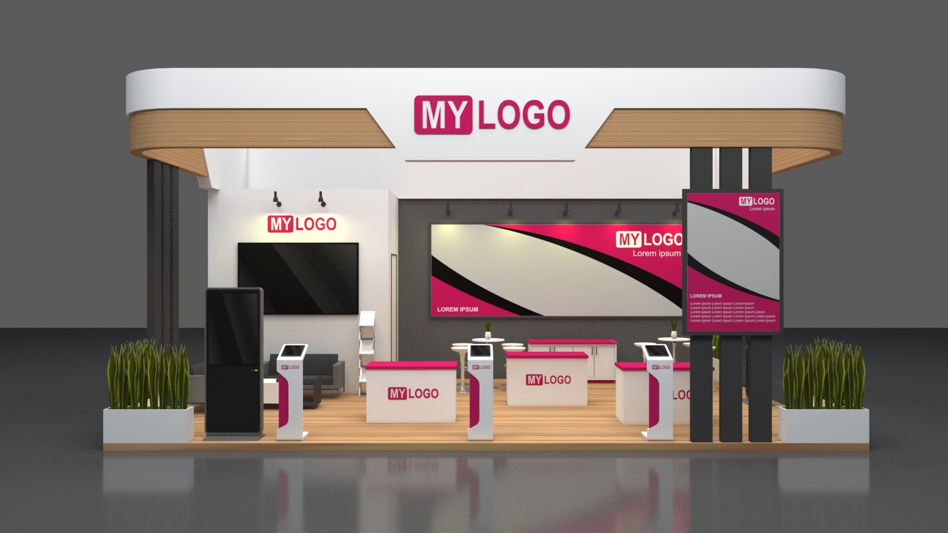 Booth 6x9m 3D - TurboSquid 2009855
