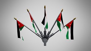 Wall Mount Flags 5 Of Jordan 3D model