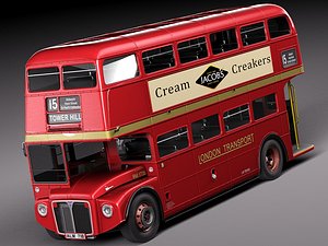 bus double london 3d 3ds