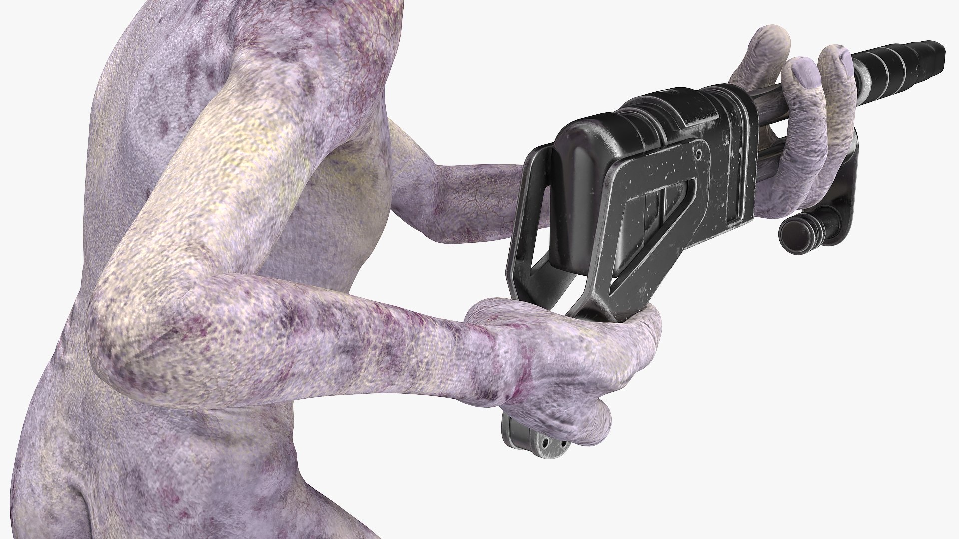 Humanoid alien attacking pose model - TurboSquid 1627771