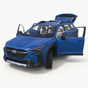 Subaru Outback 2025 Blue Rigged